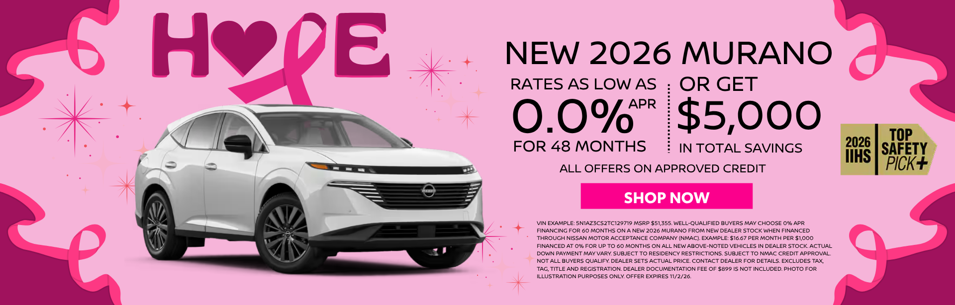2026 Murano Offer